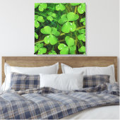 Green Kleeblatt St Patrick's Day Canvas Print Leinwanddruck (Insitu (Schlafzimmer))