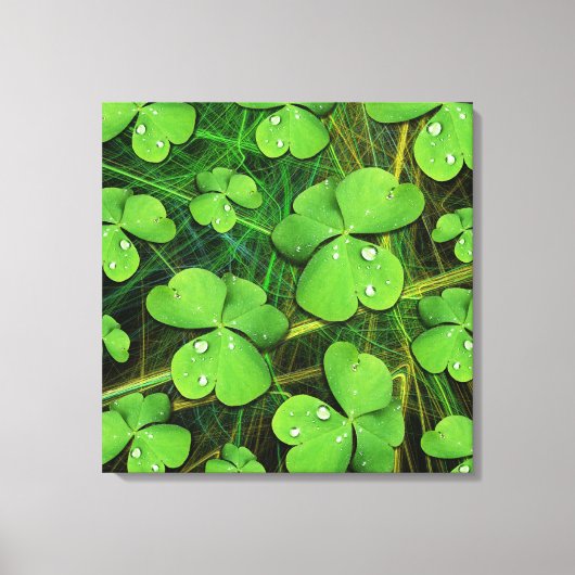 Green Kleeblatt St Patrick's Day Canvas Print Leinwanddruck (Vorderseite)