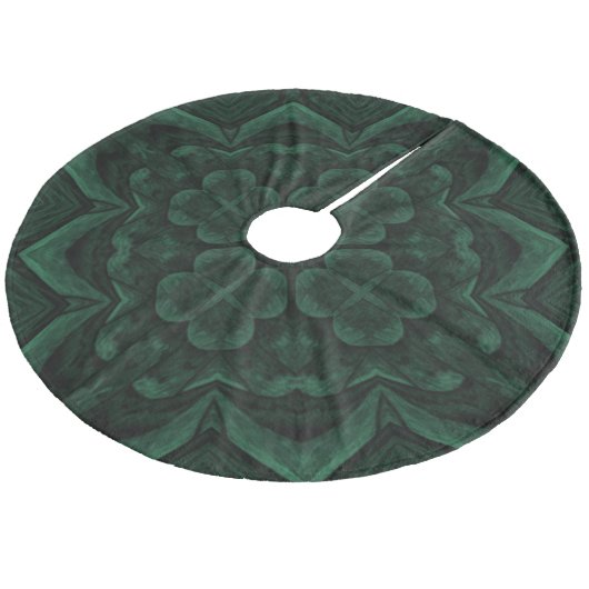 Green Kleeblatt St. Patrick's Day Fleece Weihnachtsbaumdecke (Schrägansicht)