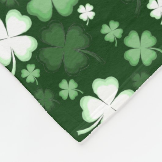 Green Kleeblatt, St. Patrick's Day Fleecedecke (Ecke)