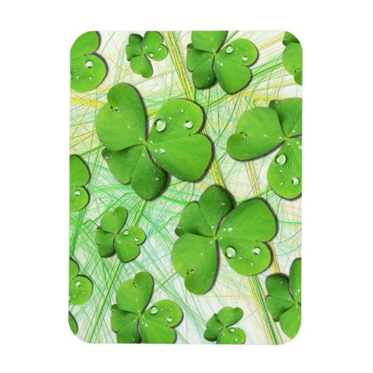 Green Kleeblatt St Patrick's Day Flexi Magnet (Vertikal)