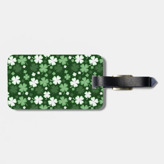 Green Kleeblatt, St. Patrick's Day Gepäckanhänger (Rückseite horizontal)