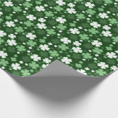 Green Kleeblatt, St. Patrick's Day Geschenkpapier (Ecke)