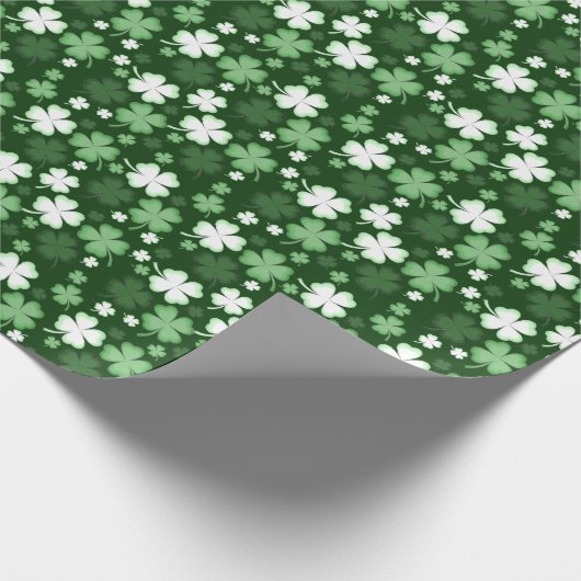 Green Kleeblatt, St. Patrick's Day Geschenkpapier (Ecke)