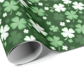 Green Kleeblatt, St. Patrick's Day Geschenkpapier (Rolleneckpunkt)