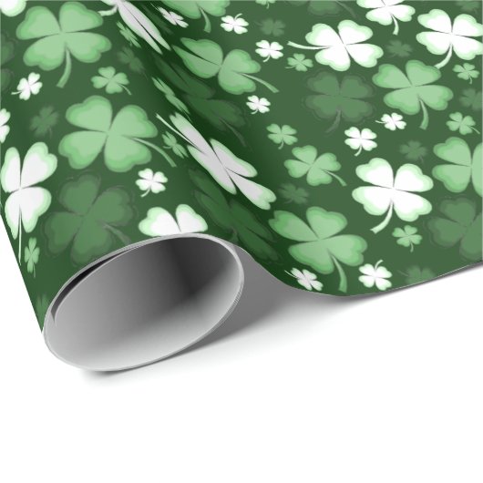 Green Kleeblatt, St. Patrick's Day Geschenkpapier (Rolleneckpunkt)