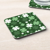 Green Kleeblatt, St. Patrick's Day Getränkeuntersetzer (Linke Seite)