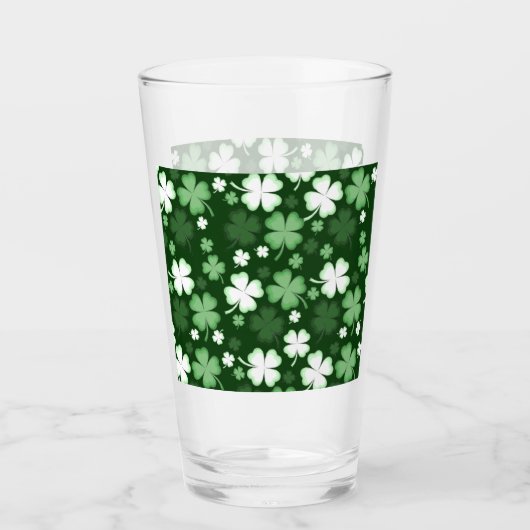 Green Kleeblatt, St. Patrick's Day Glas (Vorderseite)