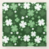 Green Kleeblatt, St. Patrick's Day Glasuntersetzer (Vorderseite)