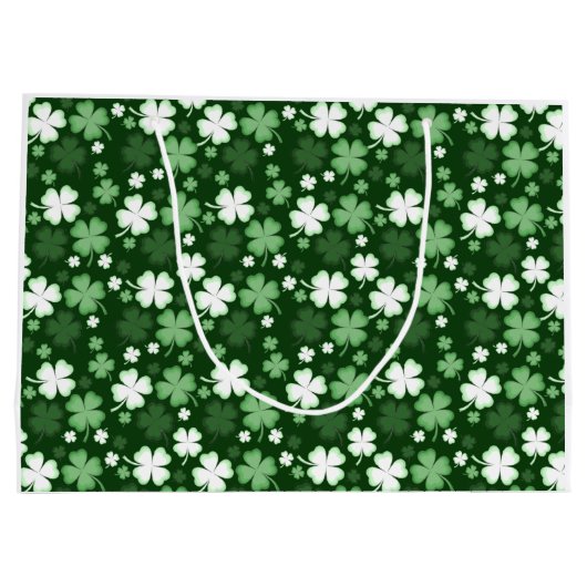 Green Kleeblatt, St. Patrick's Day Große Geschenktüte (Rückseite)