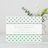 Green Kleeblatt St. Patrick's Day Irish Baby Showe Einladung (Stehend Vorderseite)