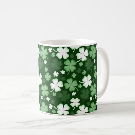 Green Kleeblatt, St. Patrick's Day Kaffeetasse (VorderseiteRechts)