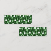 Green Kleeblatt, St. Patrick's Day Lesezeichen Mini Visitenkarte (Vorne/Hinten)