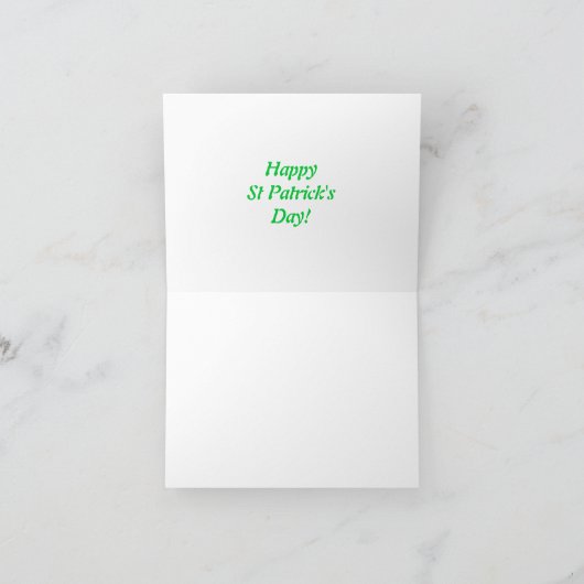 Green Kleeblatt St Patrick's Day Note Card Karte (Innenseite)