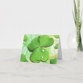Green Kleeblatt St Patrick's Day Note Card Karte (Rückseite)