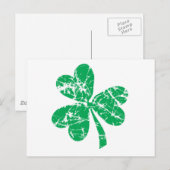 Green Kleeblatt St. Patrick's Day Postkarte (Vorne/Hinten)