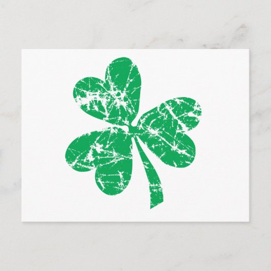Green Kleeblatt St. Patrick's Day Postkarte (Vorderseite)