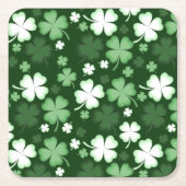 Green Kleeblatt, St. Patrick's Day Rechteckiger Pappuntersetzer (Vorderseite)