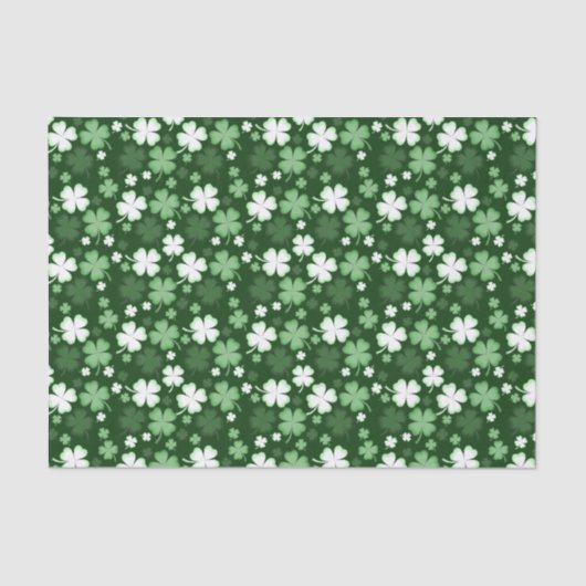 Green Kleeblatt, St. Patrick's Day Seidenpapier (Vorderseite)