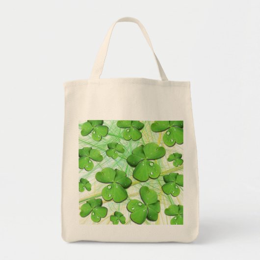 Green Kleeblatt St Patrick's Grocery Tote Bag Tragetasche (Vorne)