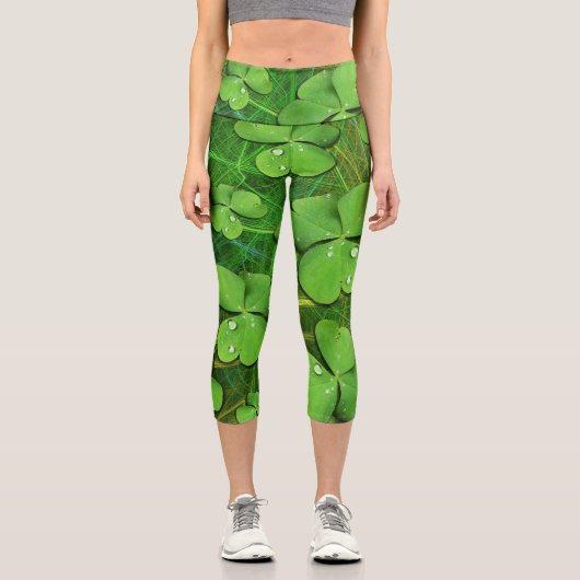 Green Kleeblatt St Patrick's iPhone 5 Case-Mate Capri Leggings (Vorderseite)