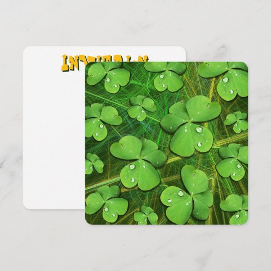 Green Kleeblatt St Patrick's iPhone 5 Case-Mate Einladung (Vorne/Hinten)