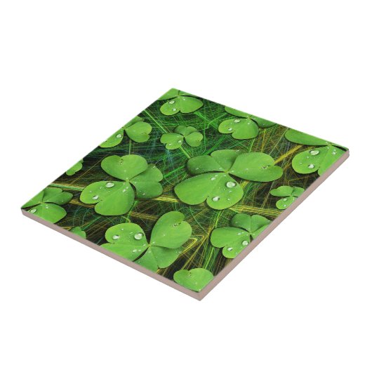 Green Kleeblatt St Patrick's iPhone 5 Case-Mate Fliese (Seite)