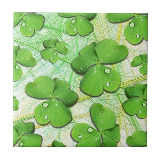 Green Kleeblatt St Patrick's iPhone 5 Case-Mate Fliese (Vorderseite)