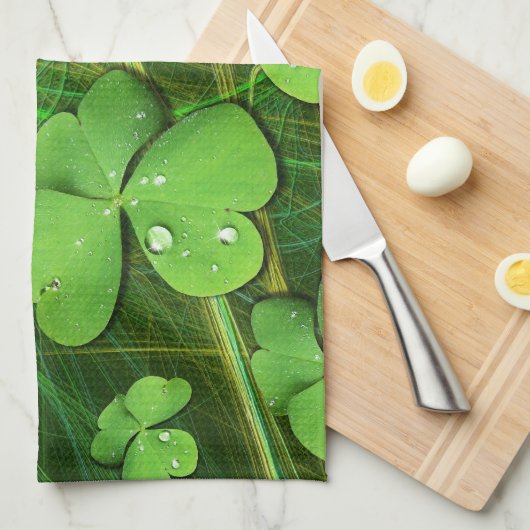 Green Kleeblatt St Patrick's iPhone 5 Case-Mate Geschirrtuch (Viertel Falte)