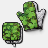 Green Kleeblatt St Patrick's iPhone 5 Case-Mate Ofenhandschuh & Topflappen-Set (Vorderseite/Rückseite)