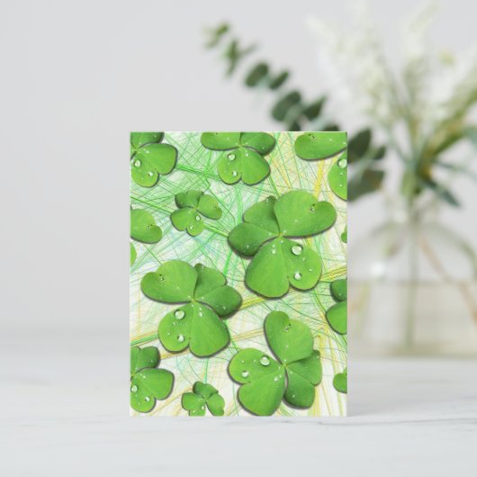 Green Kleeblatt St Patrick's iPhone 5 Case-Mate Postkarte (Stehend Vorderseite)