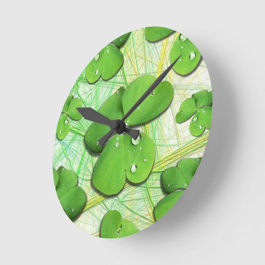 Green Kleeblatt St Patrick's iPhone 5 Case-Mate Runde Wanduhr (Winkel)