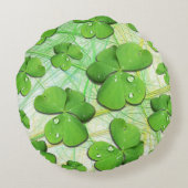 Green Kleeblatt St Patrick's iPhone 5 Case-Mate Rundes Kissen (Rückseite)
