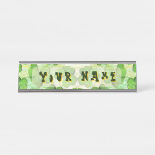 Green Kleeblatt St Patrick's iPhone 5 Case-Mate Schreibtischnamensplakette