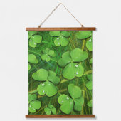 Green Kleeblatt St Patrick's iPhone 5 Case-Mate Wandteppich Mit Holzrahmen (Vorderseite)