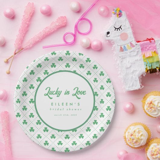 Green Kleeblatt St. Patricks Irish Brautparty Pappteller (Party)