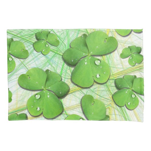 Green Kleeblatt St Patrick's Kissenbezug (Vorderseite)