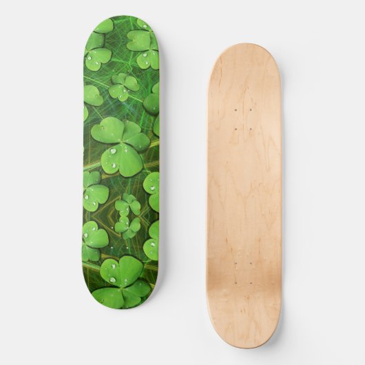 Green Kleeblatt St Patrick's Skateboard (Vorderseite)