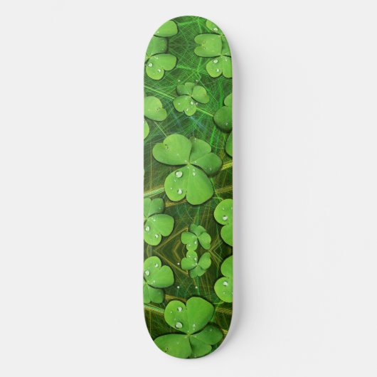 Green Kleeblatt St Patrick's Skateboard (Vorderseite)