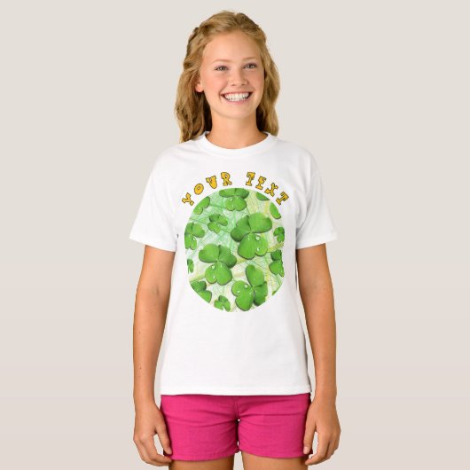 Green Kleeblatt St Patrick's T-Shirt (Vorne ganz)