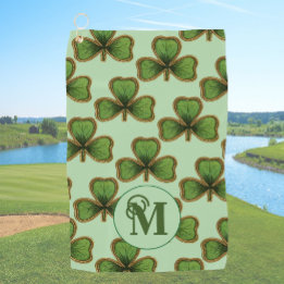 Green Kleeblatt Vintag Clovers Custom Irish Golfhandtuch