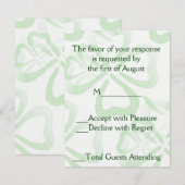 Green Kleeblatt Wedding RSVP Card Karte (Vorne/Hinten)