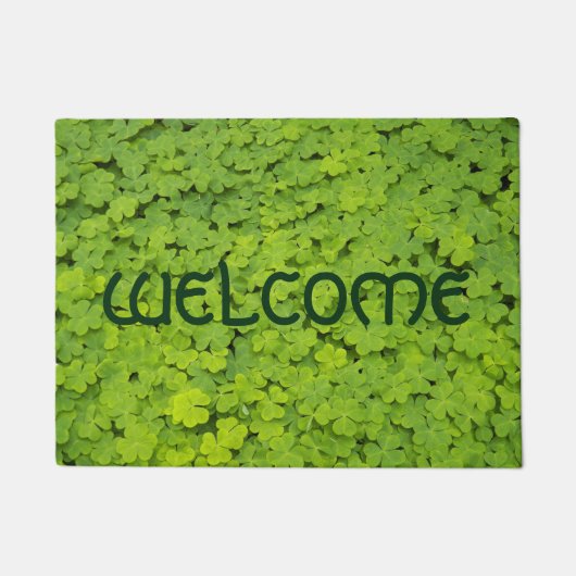 Green Kleeblatts Blumengrün Fußmatte (Vorderseite)
