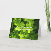 Green Kleeblatts Happy Birthday Custom Card Karte (Rückseite)
