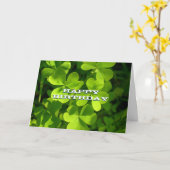 Green Kleeblatts Happy Birthday Custom Card Karte (Gelbe Blume)