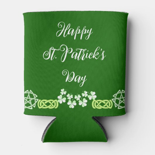 Green Kleeblatts Happy St Patricks Day Party Lucky Dosenkühler (Vorderseite)