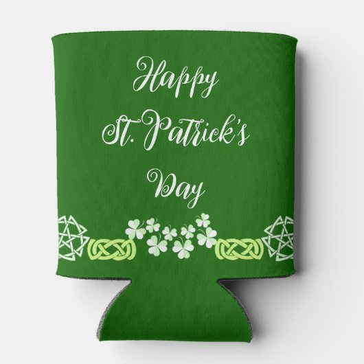 Green Kleeblatts Happy St Patricks Day Party Lucky Dosenkühler (Rückseite)
