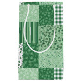 Green Kleeblatts Imitate Patchwork Kleine Geschenk Geschenktüte (Vorderseite)