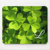 Green Kleeblatts Irish Clover Monogram Mouse Mat Mousepad (Vorne)