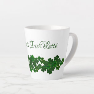 Green Kleeblatts Irish Latté Tasse Personalisiert